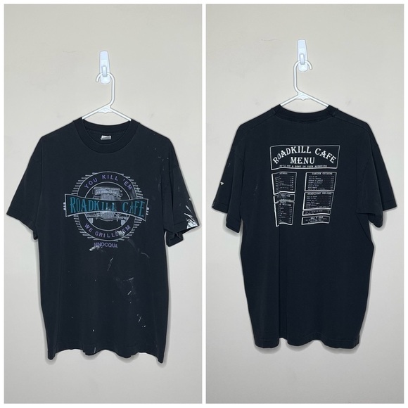 Vintage 90s Roadkill Cafe T Shirt - Picture 1 of 6